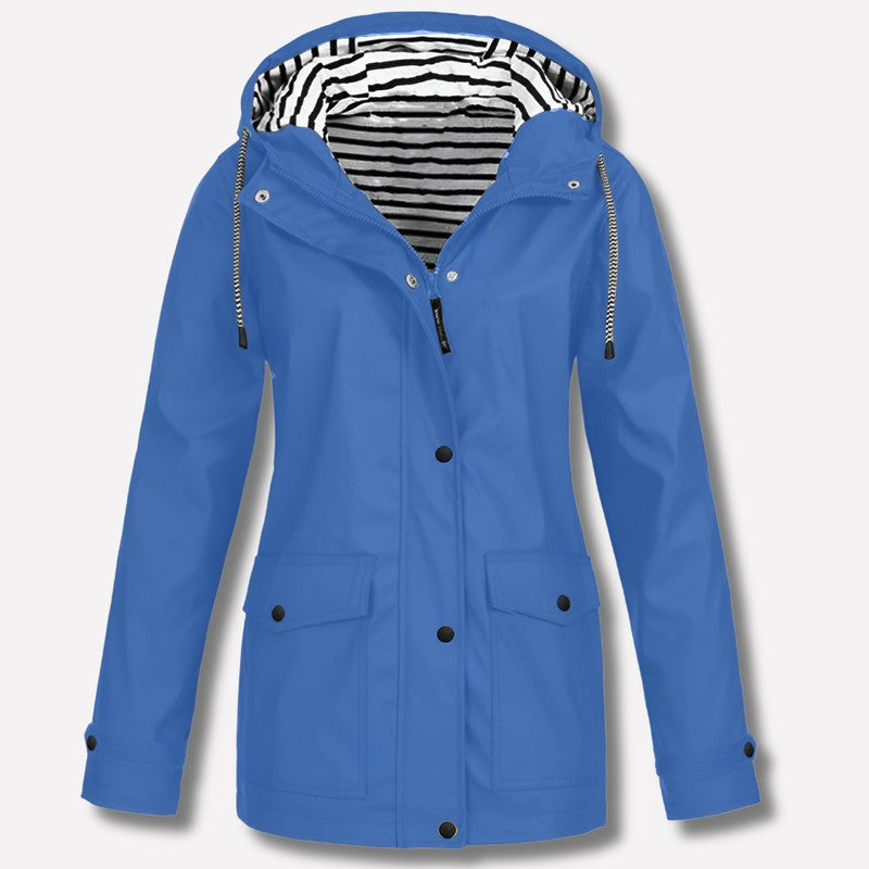 Manteau imperméable femme à capuche - Coupe ajustée