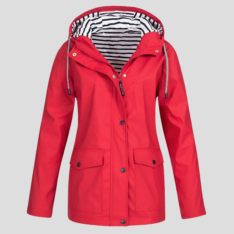 Manteau imperméable femme à capuche - Coupe ajustée