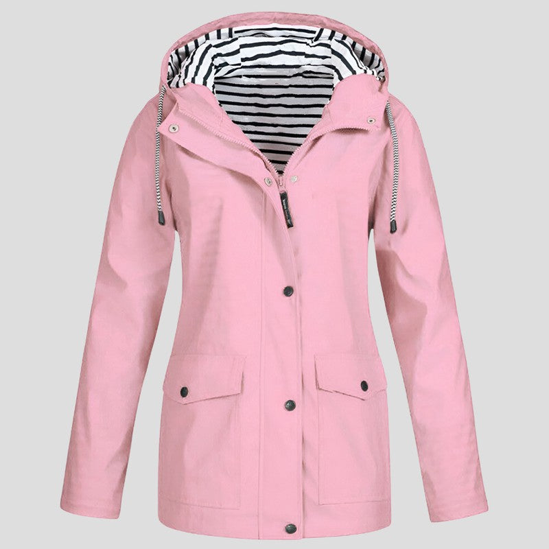 Manteau imperméable femme à capuche - Coupe ajustée