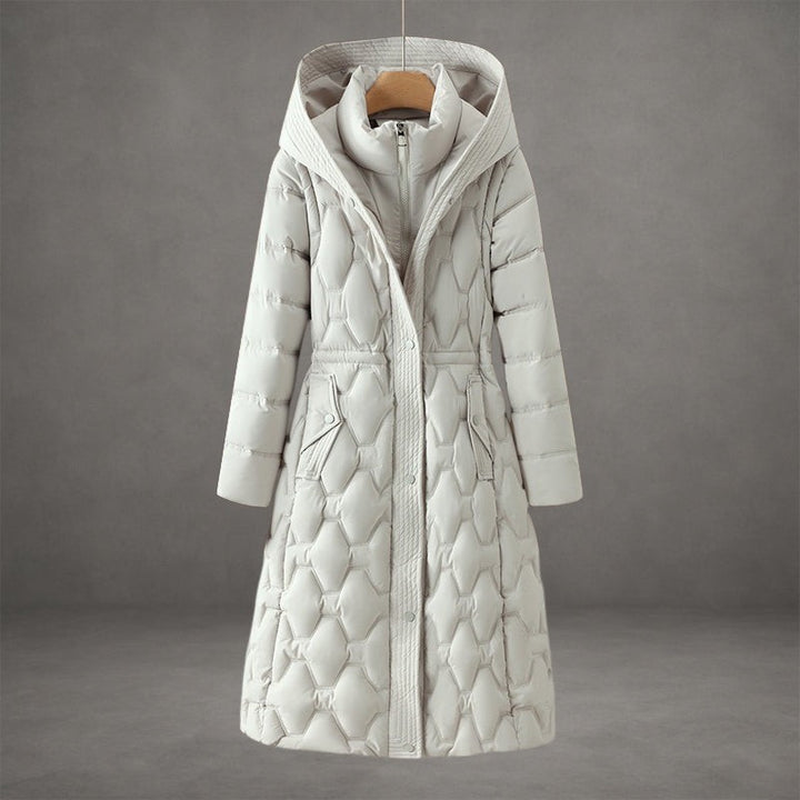 Manteau long capuchon - Coupe ajustée