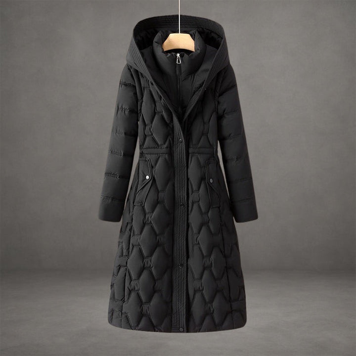 Manteau long capuchon - Coupe ajustée