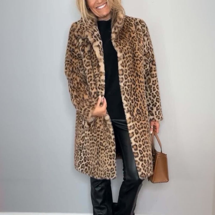Manteau long imprimé léopard - Silhouette oversize