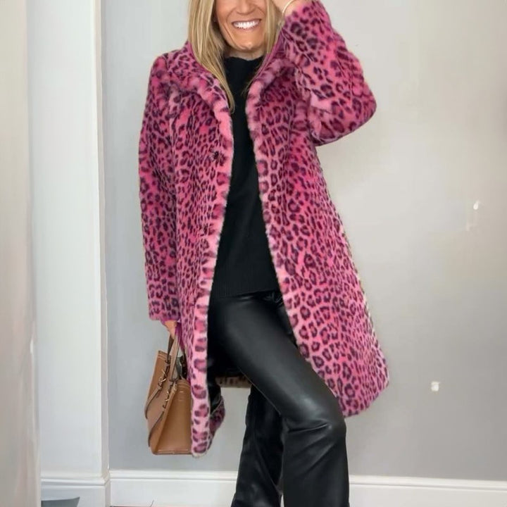 Manteau long imprimé léopard - Silhouette oversize