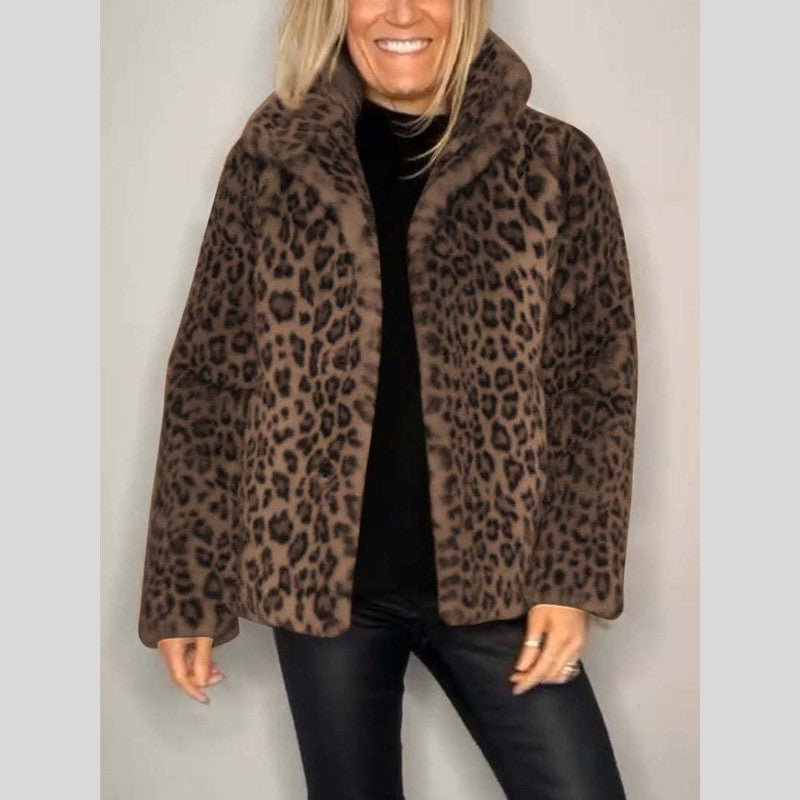 Manteau long imprimé léopard - Silhouette oversize