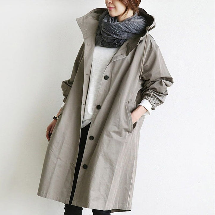 Manteau trench oversize pour femme - Genou