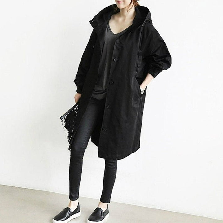 Manteau trench oversize pour femme - Genou