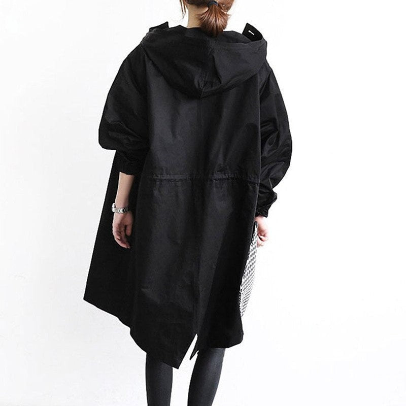 Manteau trench oversize pour femme - Genou