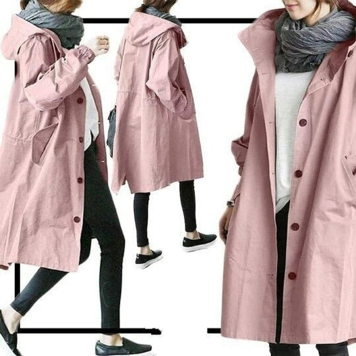 Manteau trench oversize pour femme - Genou