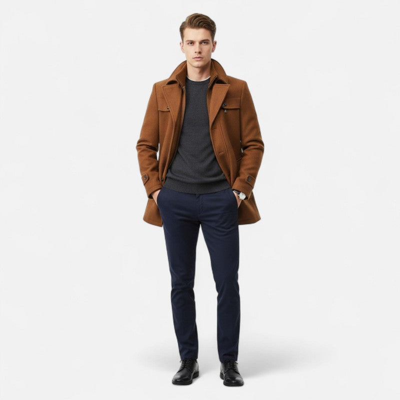 Manteau trench pour homme - Coupe structurée