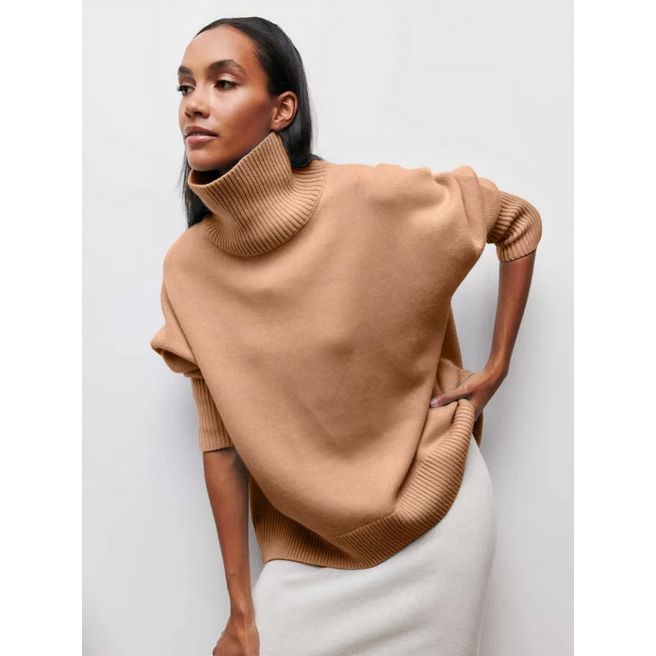 Pull col roulé femme - Coupe oversized à col montant