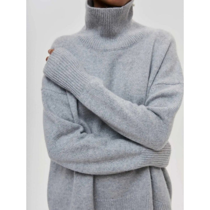 Pull col roulé femme - Coupe oversized à col montant