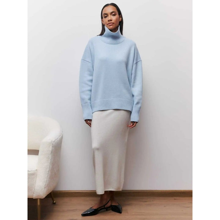 Pull col roulé femme - Coupe oversized à col montant
