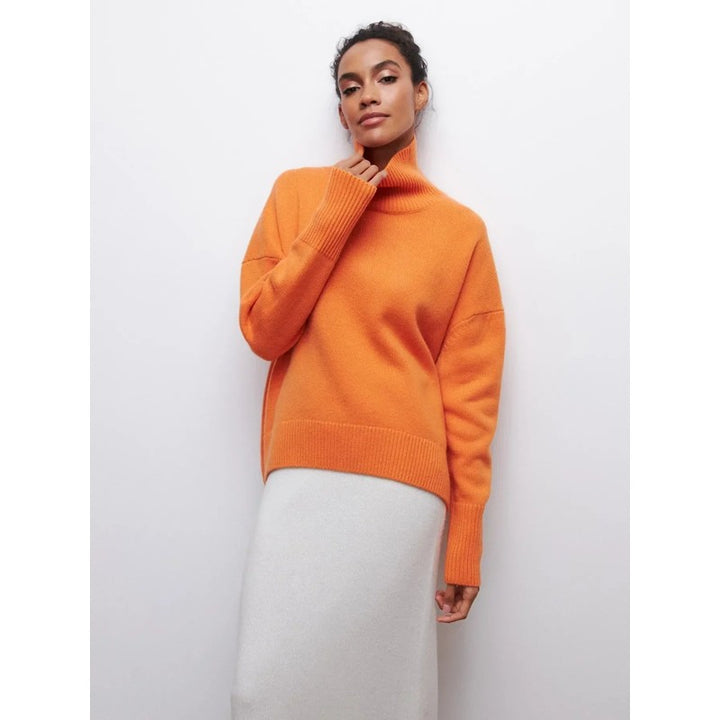 Pull col roulé femme - Coupe oversized à col montant