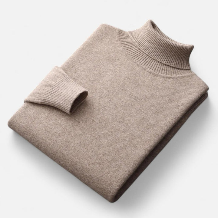 Pull col roulé homme - Col montant à manches longues