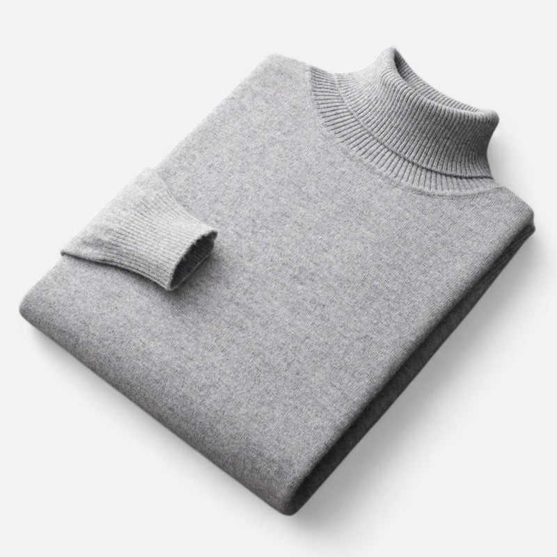 Pull col roulé homme - Col montant à manches longues