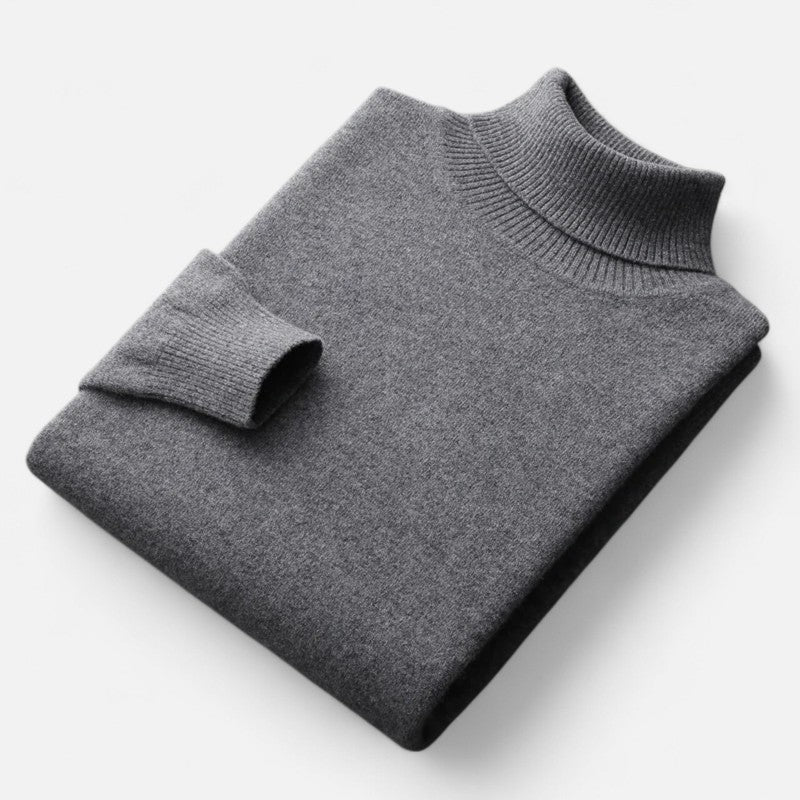 Pull col roulé homme - Col montant à manches longues
