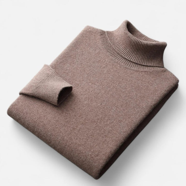 Pull col roulé homme - Col montant à manches longues
