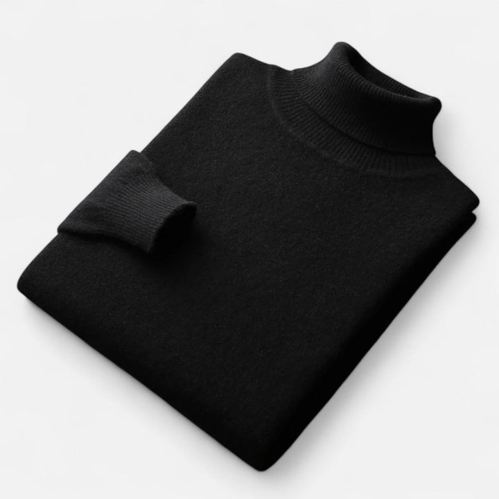 Pull col roulé homme - Col montant à manches longues
