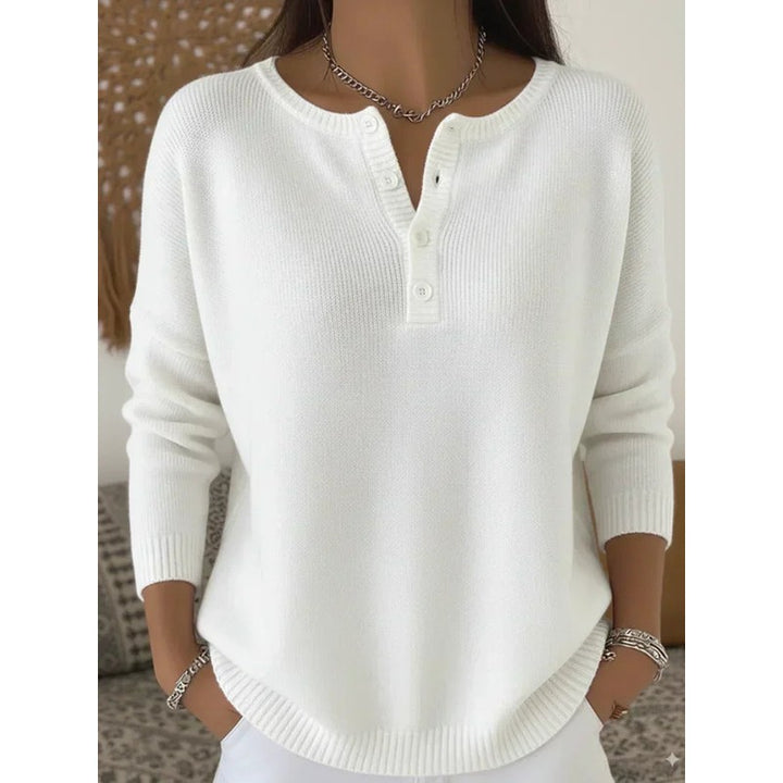 Pull femme à col Henley - Manches longues