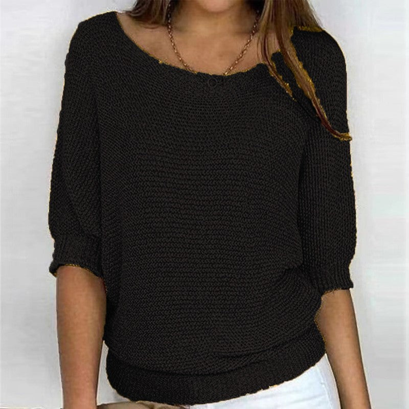 Pull femme à col rond - Coupe ample