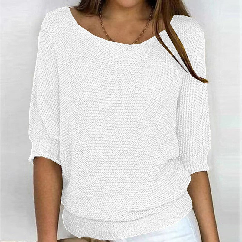 Pull femme à col rond - Coupe ample