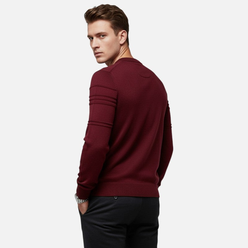 Pull Homme Col Rond Motif Texturé
