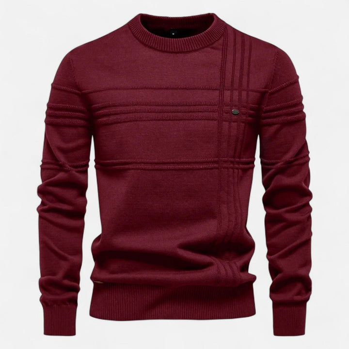 Pull Homme Col Rond Motif Texturé