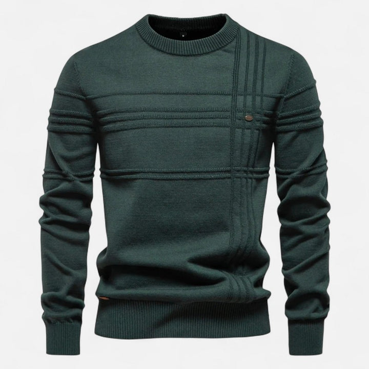 Pull Homme Col Rond Motif Texturé