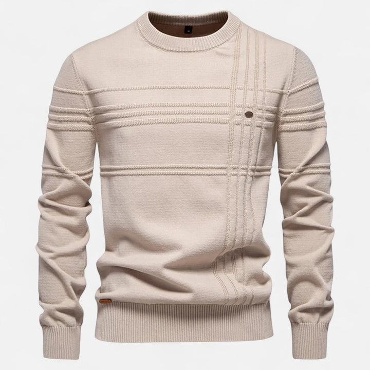 Pull Homme Col Rond Motif Texturé