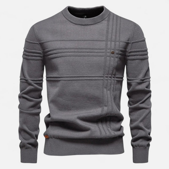 Pull Homme Col Rond Motif Texturé