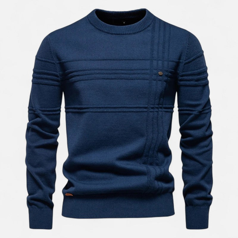 Pull Homme Col Rond Motif Texturé