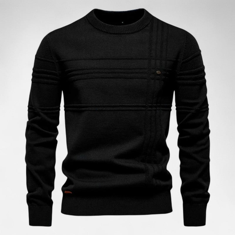 Pull Homme Col Rond Motif Texturé