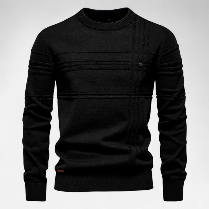 Pull Homme Col Rond Motif Texturé