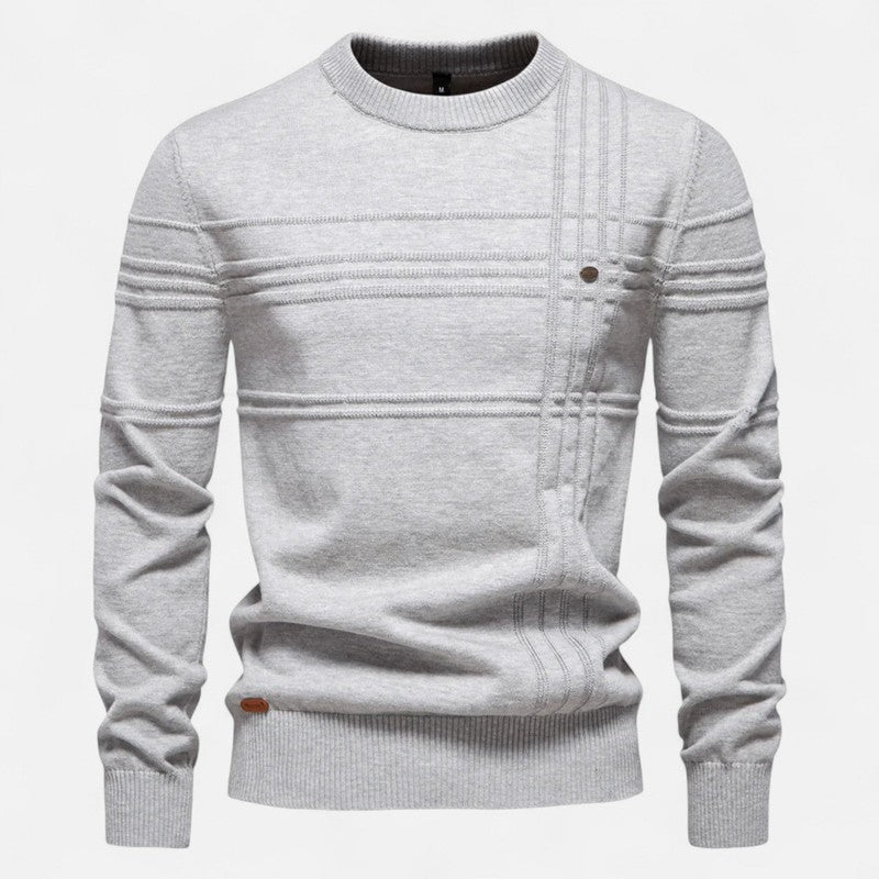 Pull Homme Col Rond Motif Texturé