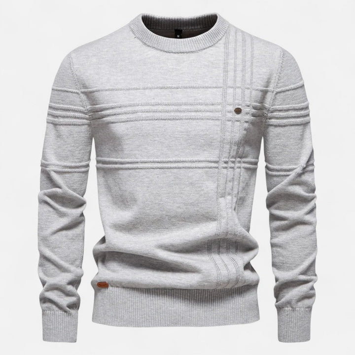 Pull Homme Col Rond Motif Texturé