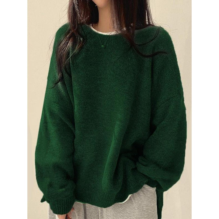 Pull-over ample à col rond - Femme