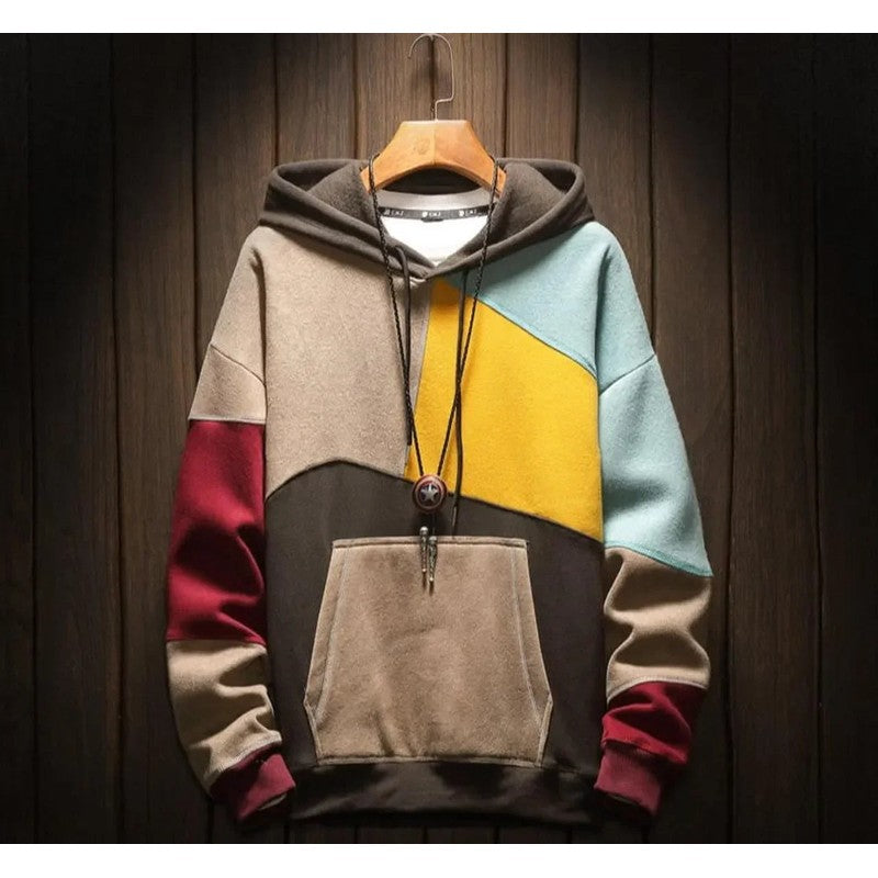 Pull pour homme à capuche - Panneaux colorés