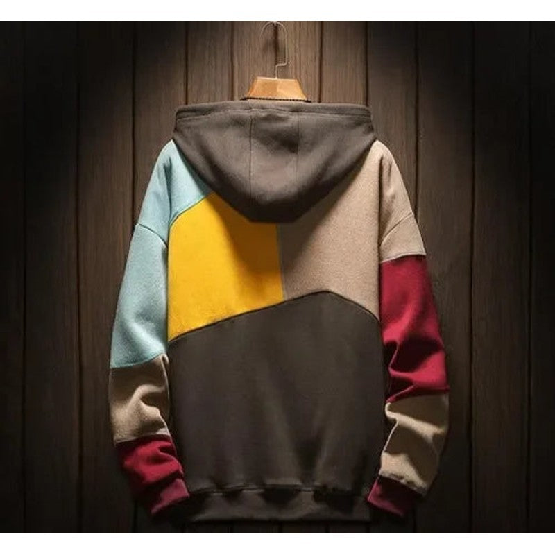 Pull pour homme à capuche - Panneaux colorés