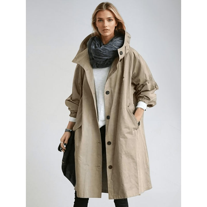 Trench-coat femme oversize à capuche