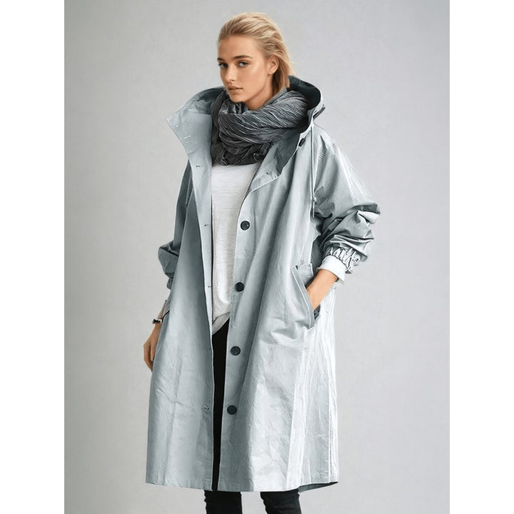 Trench-coat femme oversize à capuche