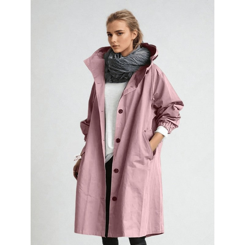 Trench-coat femme oversize à capuche
