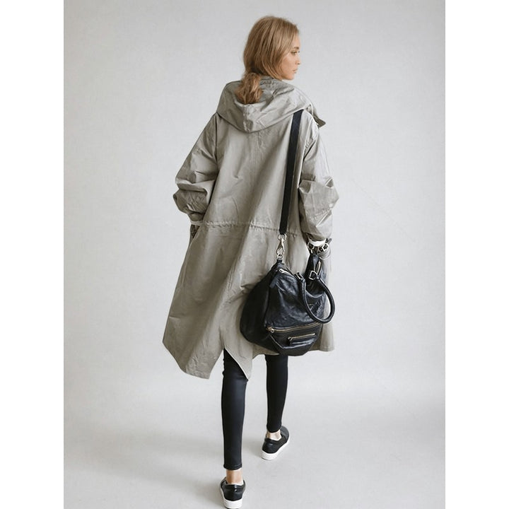 Trench-coat femme oversize à capuche