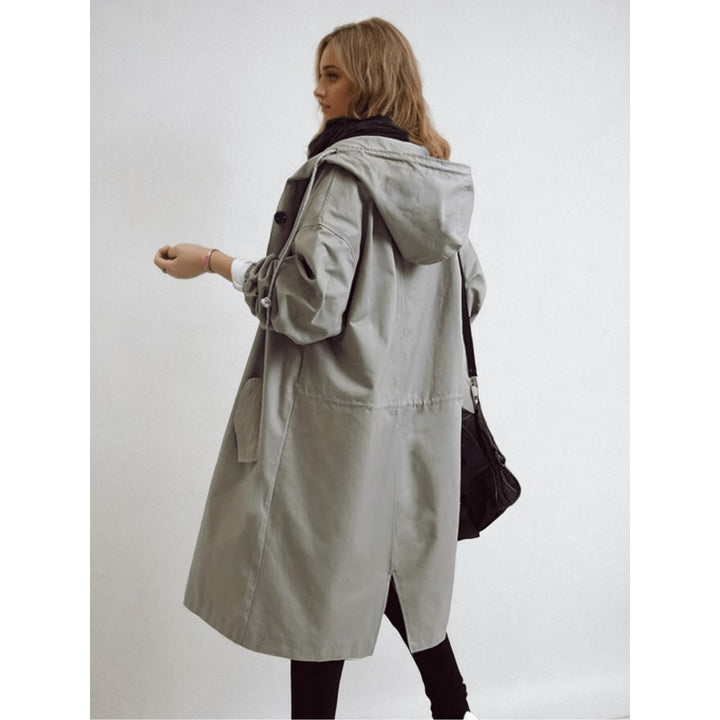 Trench-coat femme oversize à capuche