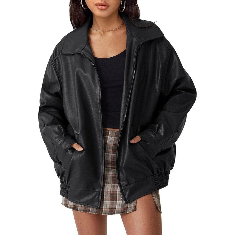 Veste bomber femme oversize - Coupe décontractée