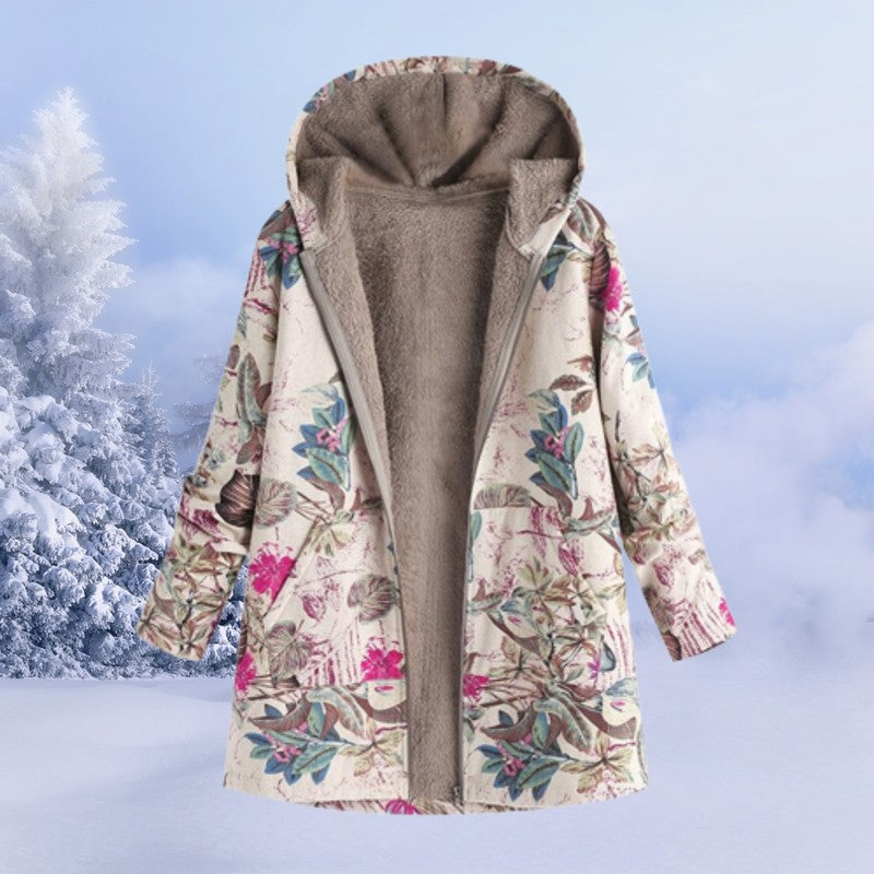Veste à capuche imprimée - Coupe mi-longue