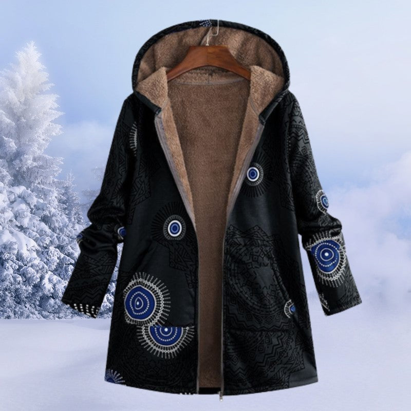 Veste à capuche imprimée - Coupe mi-longue