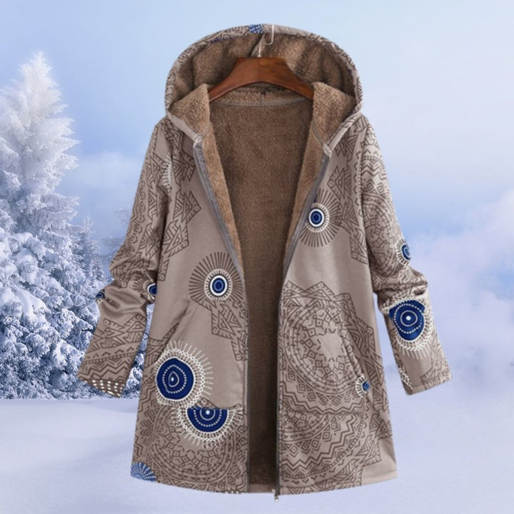 Veste à capuche imprimée - Coupe mi-longue