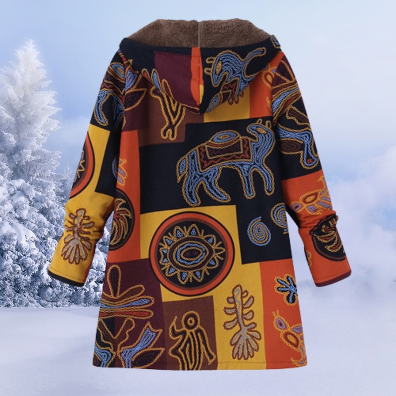 Veste à capuche imprimée - Coupe mi-longue