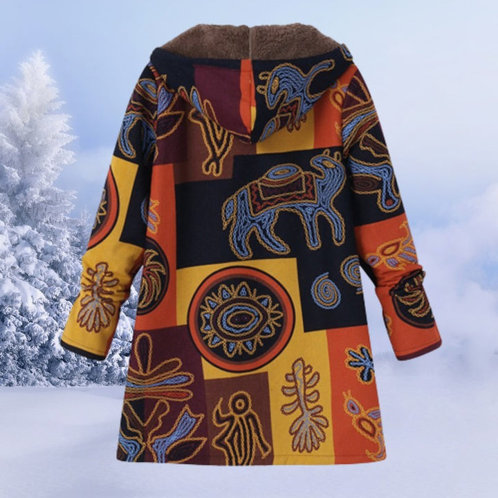 Veste à capuche imprimée - Coupe mi-longue