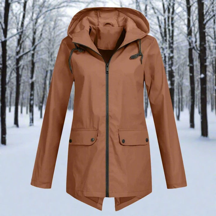 Veste de pluie femme à capuche - Longue coupe ajustable